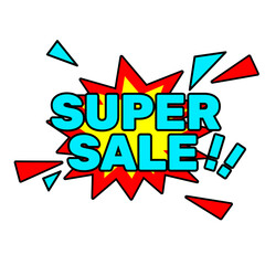 Super Sale Comic Promotion Banner