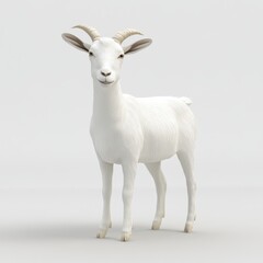 3D Goat Isolated and White Background