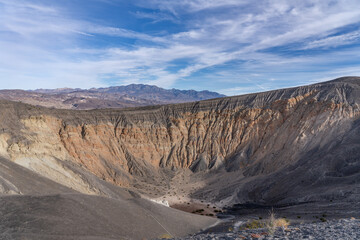 Ubehebe Craters / maar and tuff ring, volcanic. Death Valley National Park, California. Mojave Desert / Basin and Range Province.