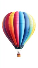 Obraz premium colorful hot air balloon on white background. colorful hot air ballon. hot air Ballon