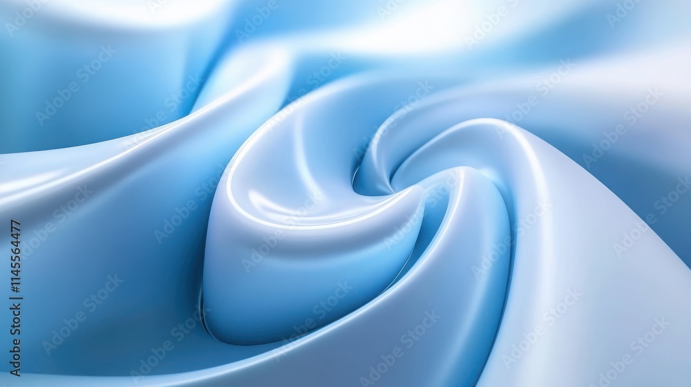 Poster abstract swirling blue forms create a smooth texture