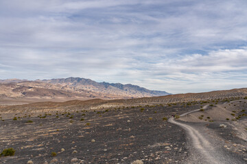 Ubehebe Craters / maar and tuff ring, volcanic. Death Valley National Park, California. Mojave Desert / Basin and Range Province.