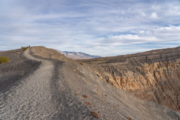 Ubehebe Craters / maar and tuff ring, volcanic. Death Valley National Park, California. Mojave Desert / Basin and Range Province.