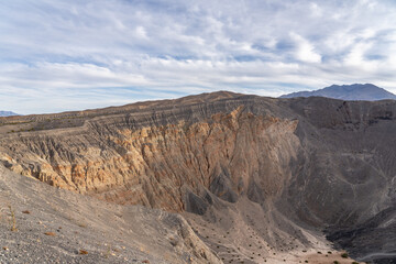 Ubehebe Craters / maar and tuff ring, volcanic. Death Valley National Park, California. Mojave Desert / Basin and Range Province.
