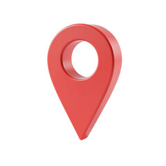 3D location logo mockup closeup isolated on transparent background for digital branding or tech projects