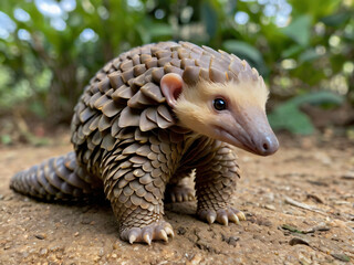 Obraz premium cute baby pangolin