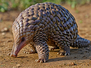 Obraz premium pangolin on ground
