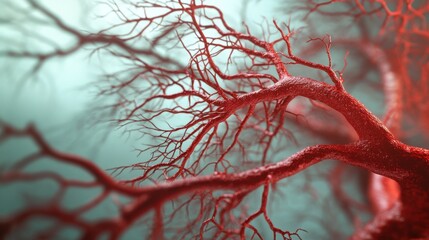 Intricate Network of Blood Vessels: A Microscopic View of the Human Circulatory System