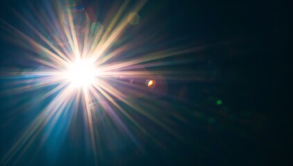 Lens Flare, Space Light, Sun Light Rays, light beam, light effects Abstract Black Background