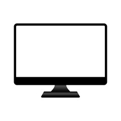 computer screen with blank screen