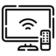 Smart TV with Remote and Wireless Connectivity