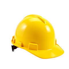 Fototapeta premium Yellow hard hat on a flat surface, symbolizing construction safety and industrial work environments