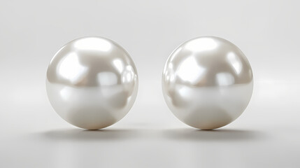 Elegant pearl stud earrings isolated on transparent background. perfect for jewelry, fashion, and accessories projects. Heirloom. Illustration