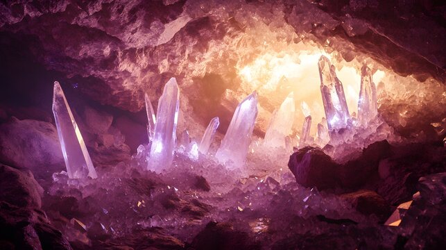 Exploring a stunning crystal cave nature's wonders photography underworld close-up gemstones and minerals
