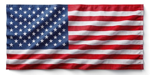 Obraz premium US Flag Border, Patriotic Frame, American Flag Design, White Background, 4th of July, Independence Day, Stars and Stripes, National Flag, Red White Blue, Graphic Design Element