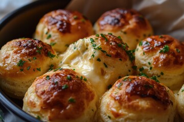 Baked Cheese Bread Rolls with Herbs