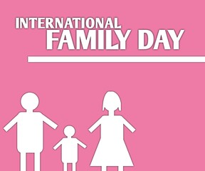 illustration of a family day  sign