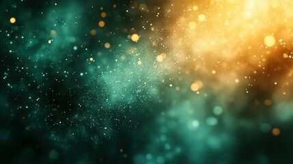Fototapeta premium Abstract Green And Gold Sparkle Background