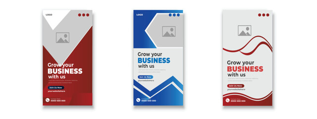 perfect business marketing social media and google banner set