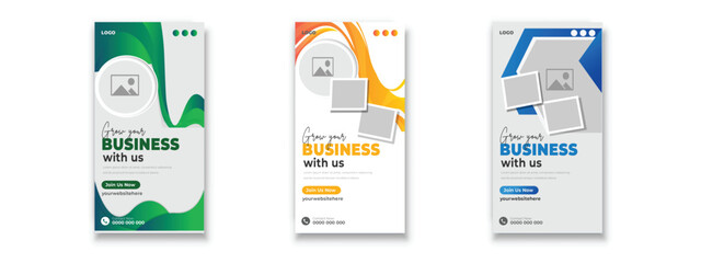 Fototapeta premium perfect business marketing social media and google banner set