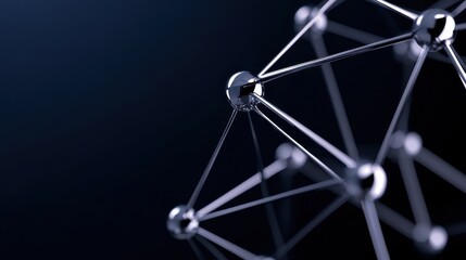 Abstract Metallic Network Structure Dark