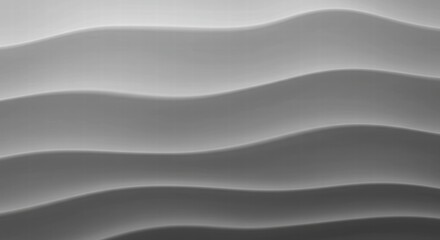Fototapeta premium Abstract Wavy Pattern: A captivating minimalist abstract design featuring a series of smooth, undulating waves in shades of gray. Evokes a sense of movement, fluidity, and tranquility.