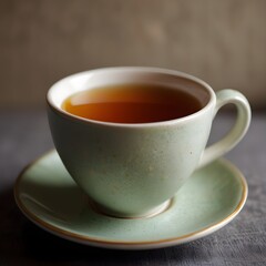 cup of tea on a plate