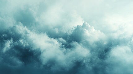 Obraz premium Abstract Teal Cloud Background