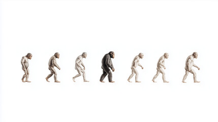 Fototapeta premium Human Evolution: A Journey Through Time 