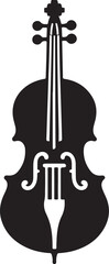 Elegant Black Silhouette Cello Design for Music Lovers