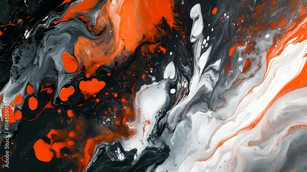 Poster dynamic abstract art creation studio digital artwork colorful close-up expressionism