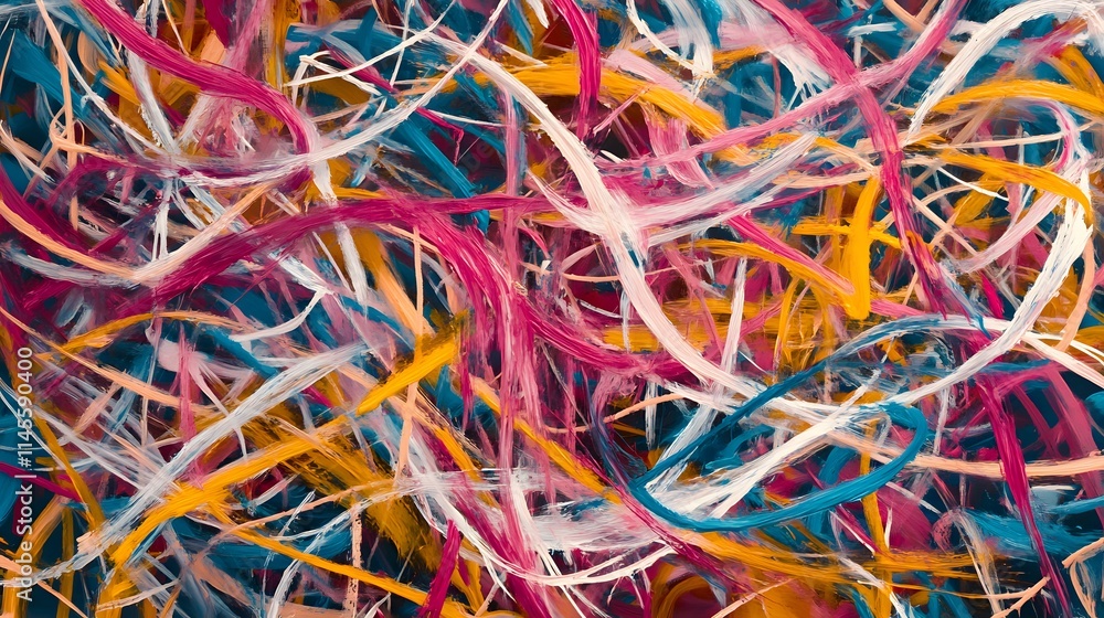 Poster dynamic colorful abstract art studio digital artwork vibrant environment close-up view creative expr
