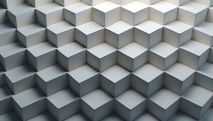 “3D Cube Illusion” – A repeating 3D cube pattern in shades of gray and white, creating a modern, optical illusion-inspired wallpaper design.
