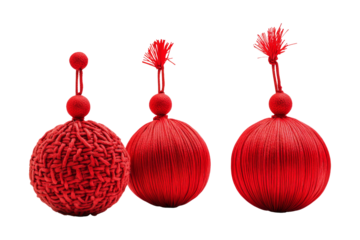 Traditional chinese new year red decorations isolated
