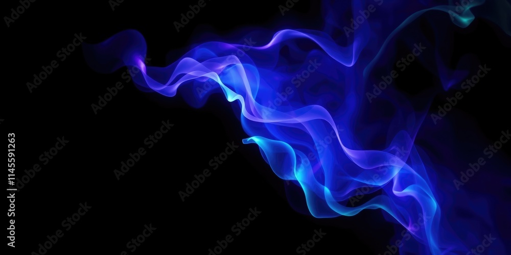 Poster colors blend harmoniously as wisps of smoke flow gracefully, creating an enchanting display of light