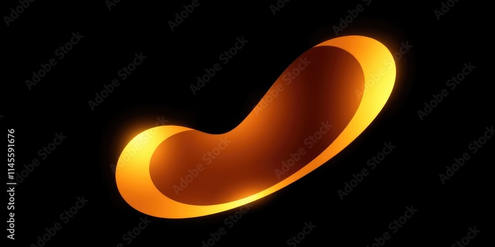 Aufkleber a captivating golden curve glows softly in the dark, creating a mesmerizing contrast that draws the 