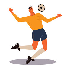 vector of player football controler the ball