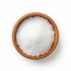 Epsom Salt, Isolated on white background, flat lay