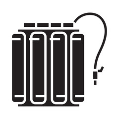 battery storage electronic system silhouette