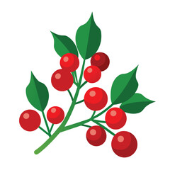 red cherries with leaves