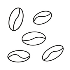 coffee beans isolated on white