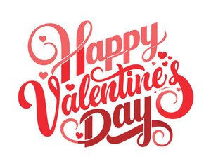 Happy Valentines Day typography vector illustration