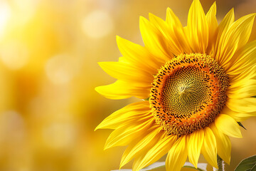 Obraz premium Radiant Sunflower in a Golden Bloom