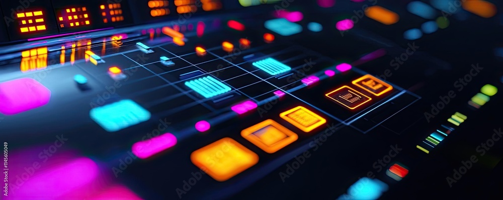 Aufkleber capital cost concept. abstract digital interface with vibrant colors and intricate design elements.