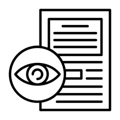 Vision Outline Style Icon