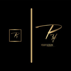 Luxury stylish PY letter vector logo design. Typography Stylish logo design.