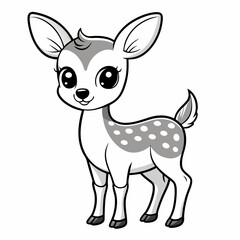 Sweet Little Puppy Line Art for Kids' Coloring Book