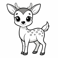 Sweet Little Puppy Line Art for Kids' Coloring Book