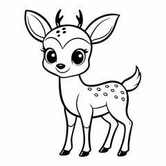 Sweet Little Puppy Line Art for Kids' Coloring Book