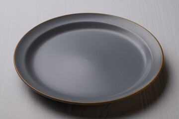 グレーの皿の背景素材